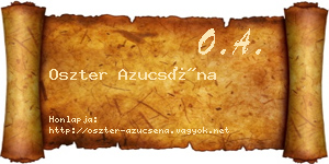 Oszter Azucséna névjegykártya